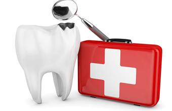 tooth with first aid kit