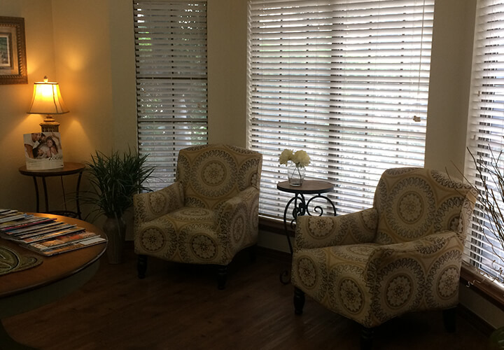 Comfortable dental patient waiting area chairs