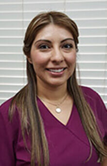 Welcoming dental hygiene assistant Diana Ferrer